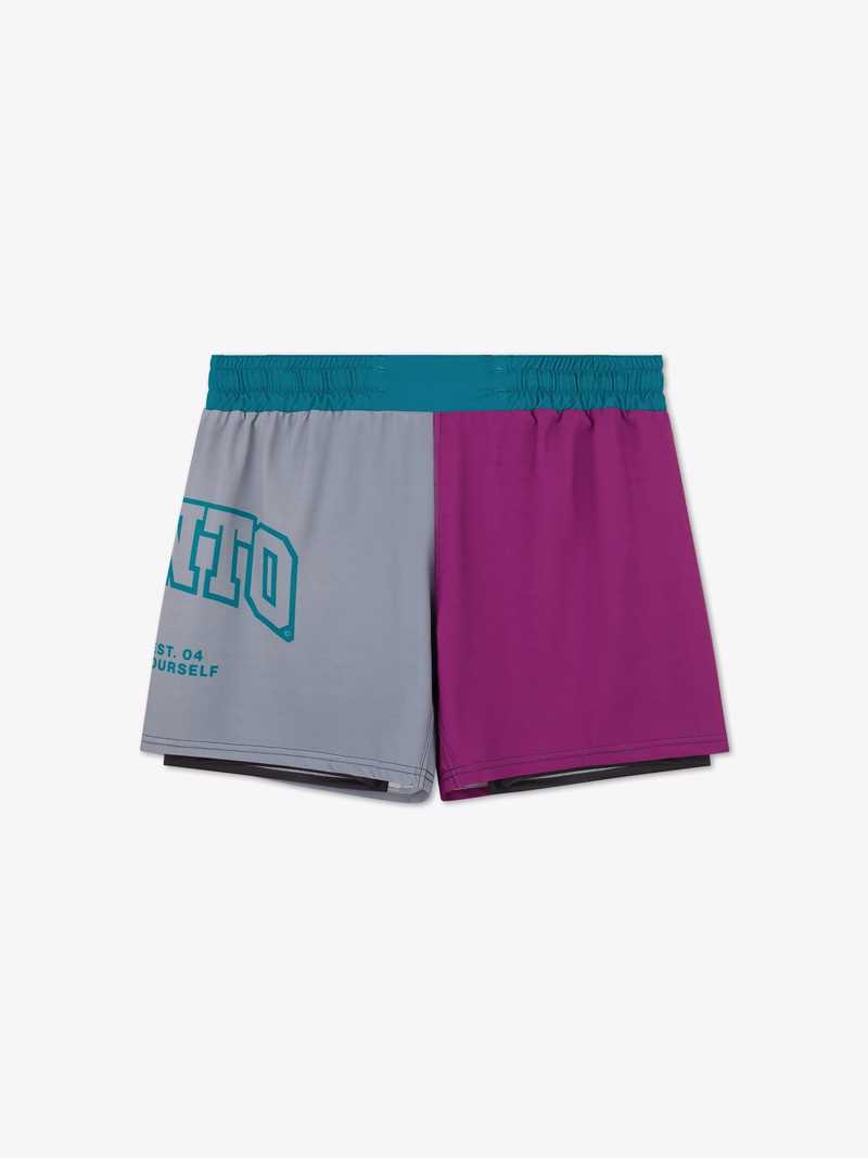 MANTO hybrid fightshorts Varsity -Multicolour